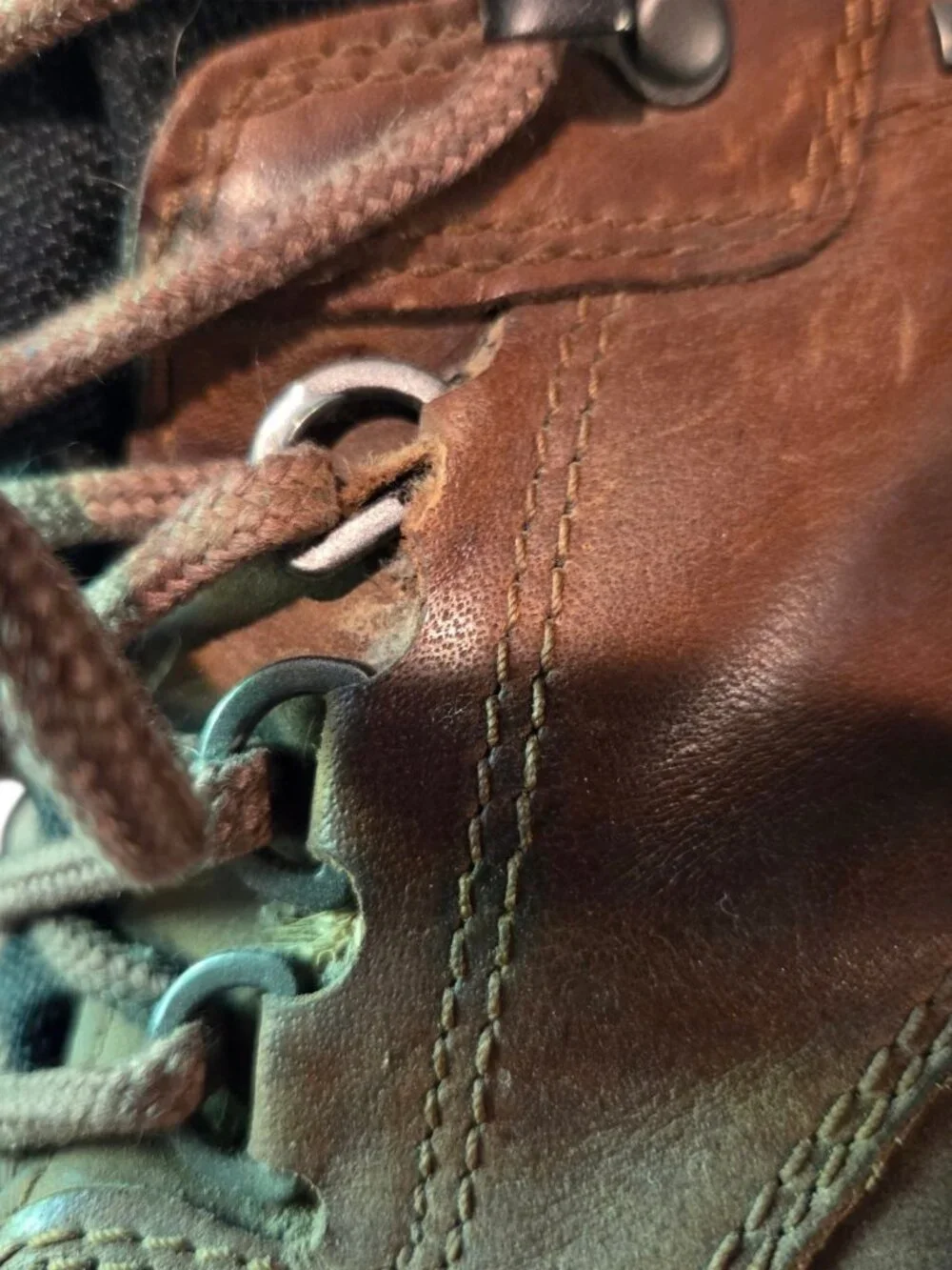 ECCO Track 25 Mid/High Brown Leather Hiking Boots Moc GTX Men's 47 US 13 - 13.5